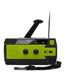 Radio de secours avec dynamo, panneau solaire et batterie 4000 mAh